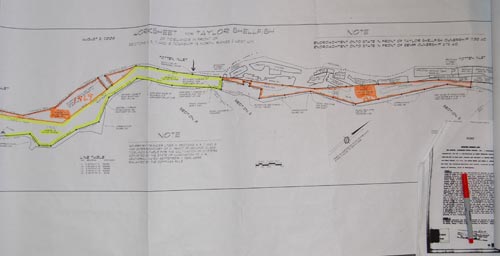 8/5/08 survey of Taylor Shellfish plantings on Totten Inlet.